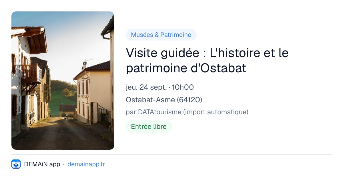 Visite guidée : L'histoire et le patrimoine d'Ostabat — Ostabat-Asme