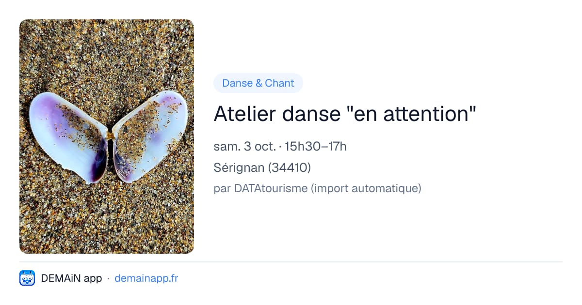 Atelier danse "en attention" — Sérignan
