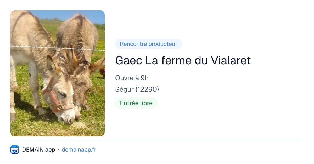 Gaec La ferme du Vialaret — Ségur