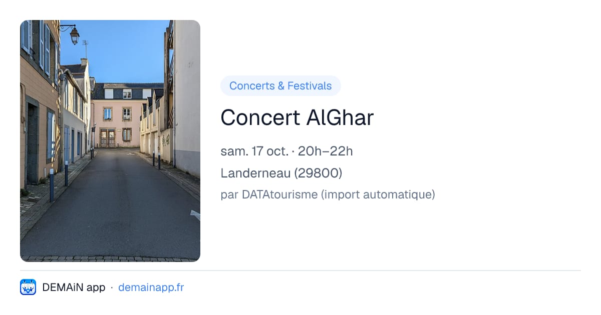 Concert AlGhar — Landerneau
