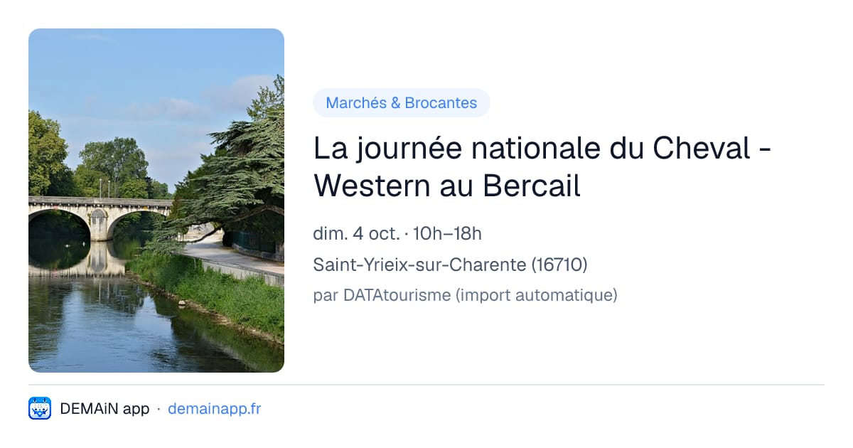 La journée nationale du Cheval - Western au Bercail — Saint-Yrieix-sur-Charente
