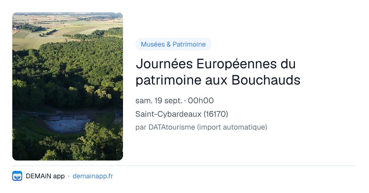 Journées Européennes du patrimoine aux Bouchauds — Saint-Cybardeaux