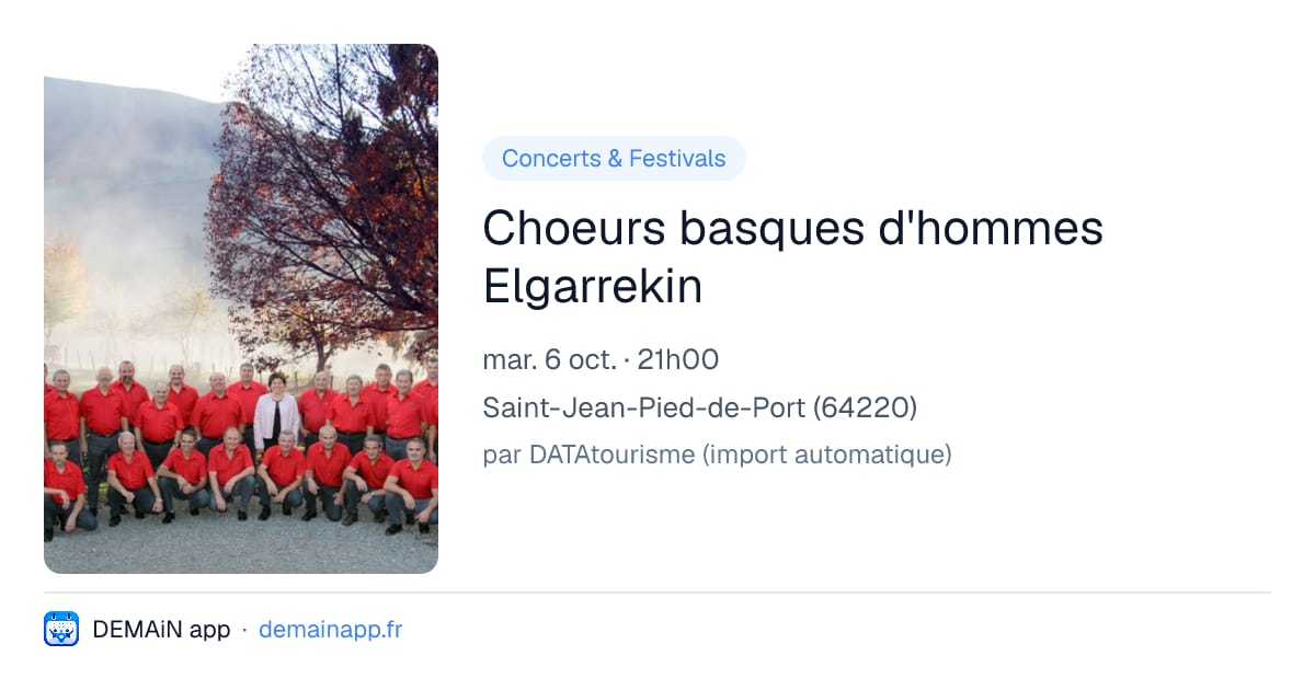 Choeurs basques d'hommes Elgarrekin — Saint-Jean-Pied-de-Port