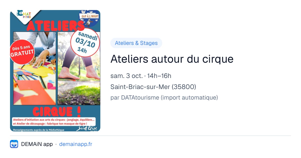 Ateliers autour du cirque — Saint-Briac-sur-Mer