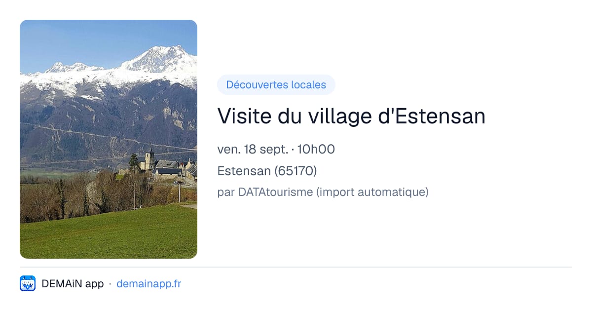 Visite du village d'Estensan — Estensan