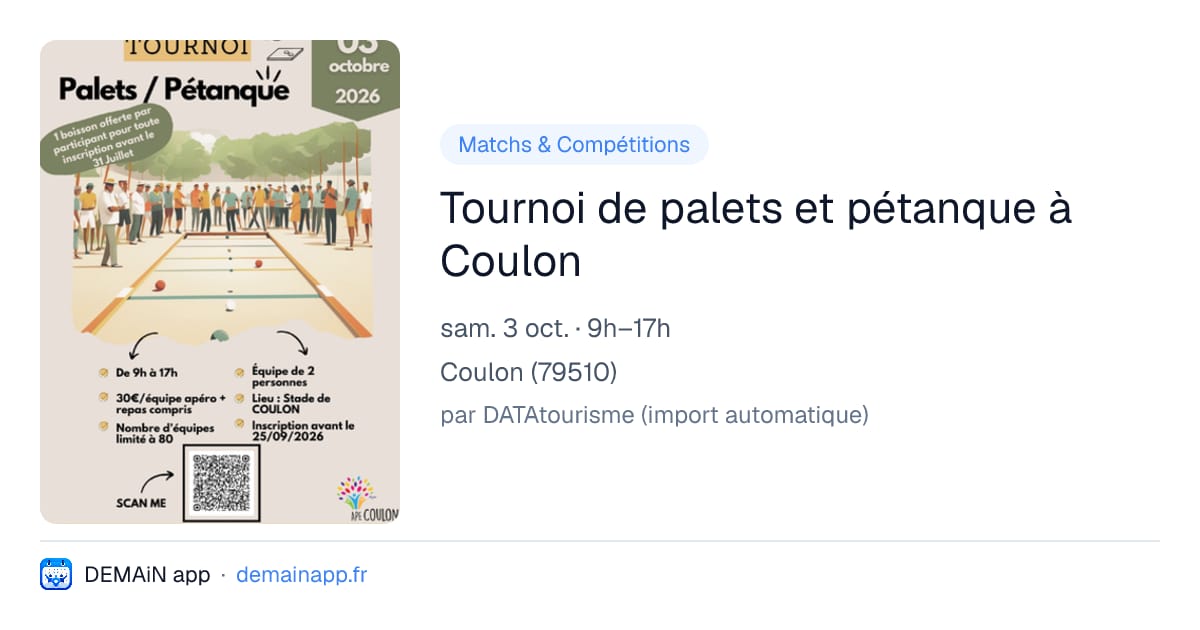 Tournoi de palets et pétanque à Coulon — Coulon