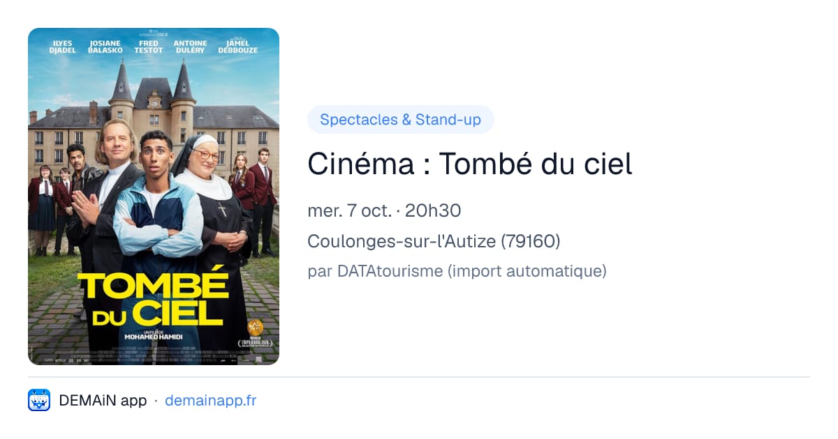 Cinéma : Tombé du ciel — Coulonges-sur-l'Autize