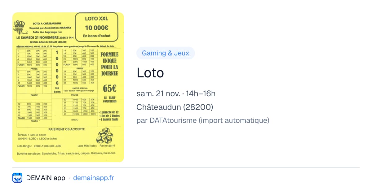 Loto — Châteaudun