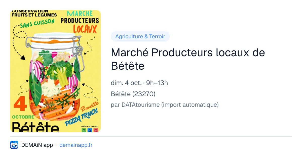 Marché Producteurs locaux de Bétête — Bétête