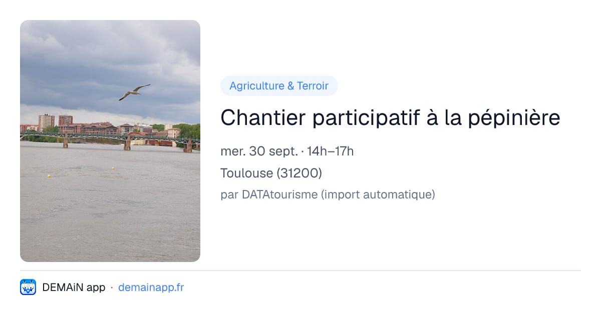 Chantier participatif à la pépinière — Toulouse