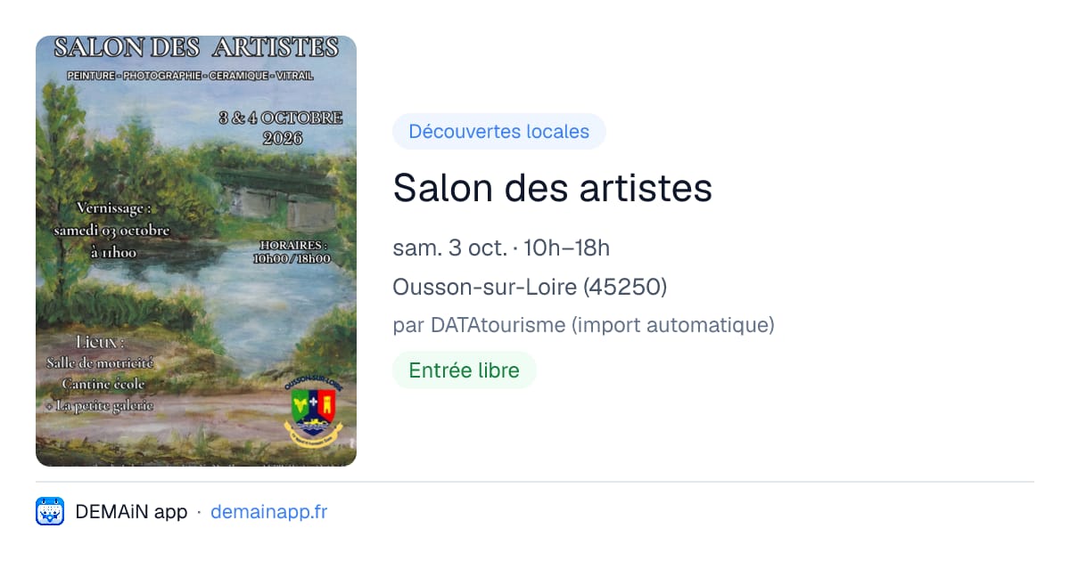 Salon des artistes — Ousson-sur-Loire