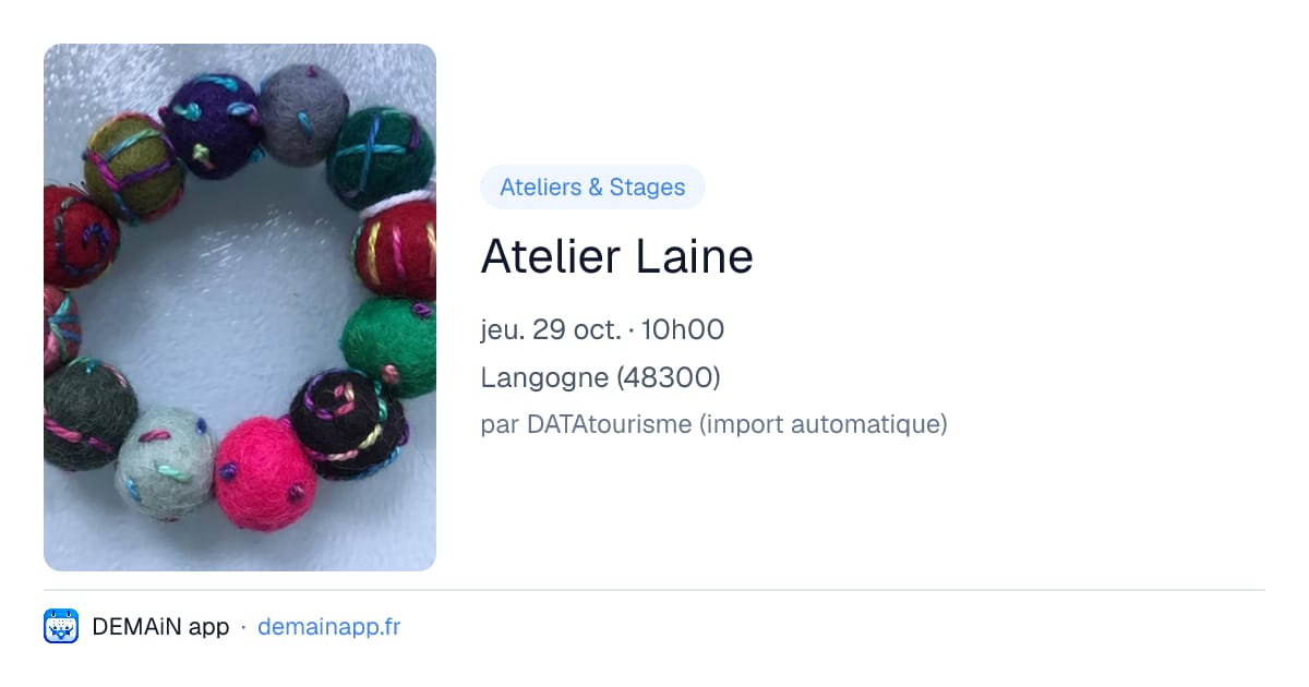 Atelier Laine — Langogne