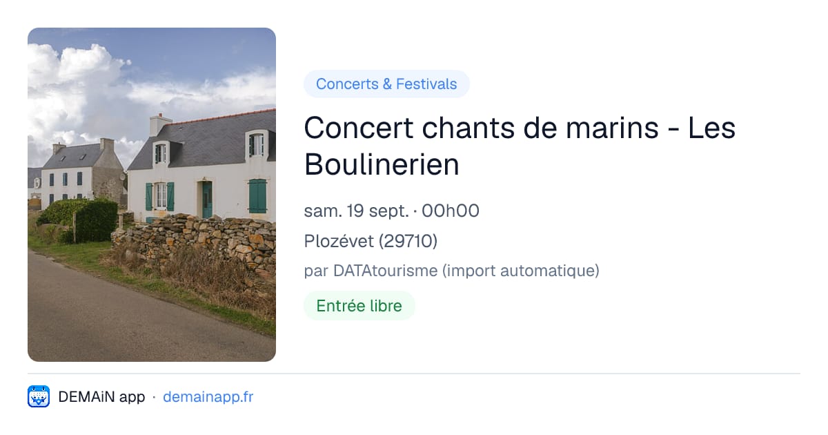 Concert chants de marins - Les Boulinerien — Plozévet