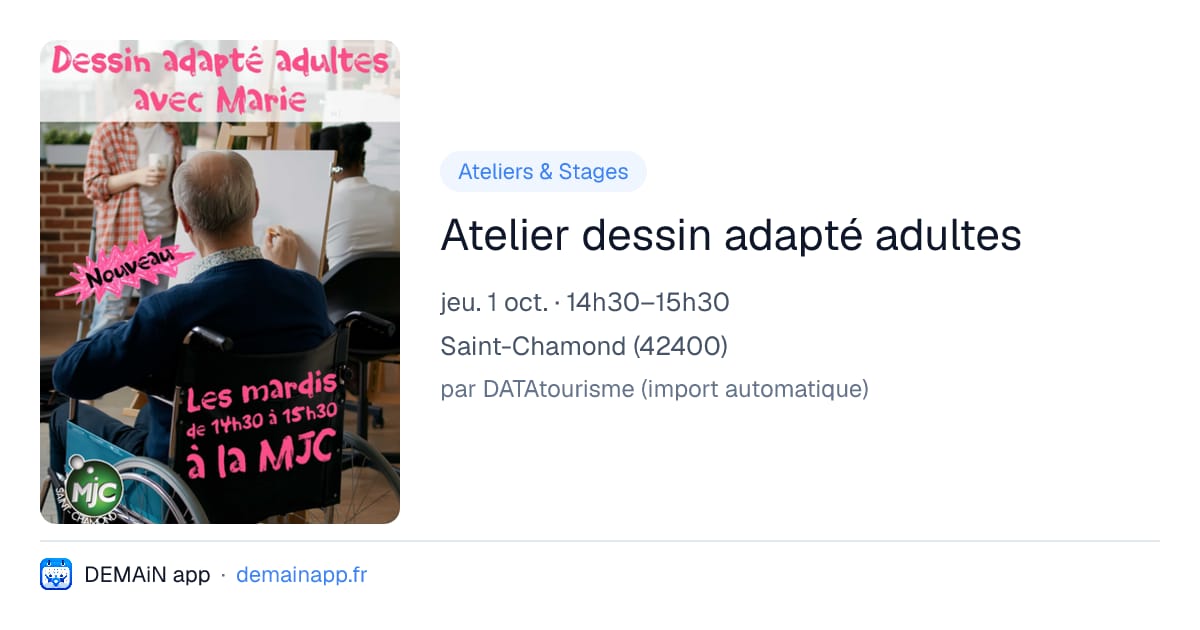 Atelier dessin adapté adultes — Saint-Chamond