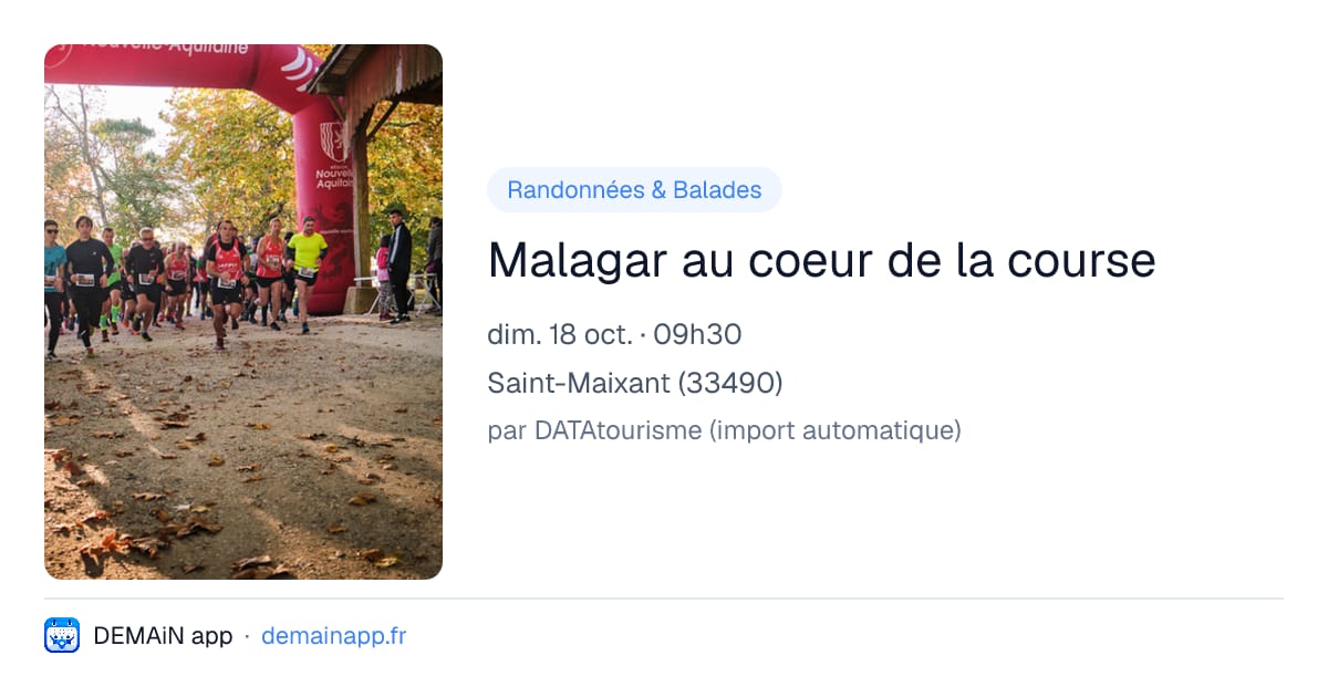 Malagar au coeur de la course — Saint-Maixant