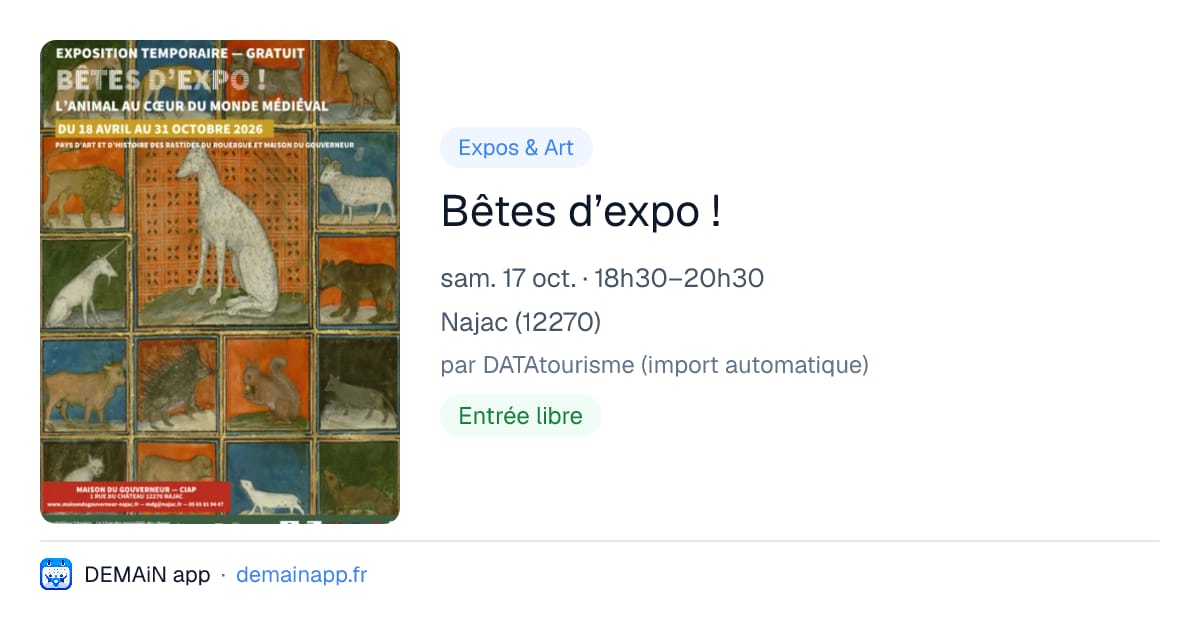 Bêtes d’expo ! — Najac