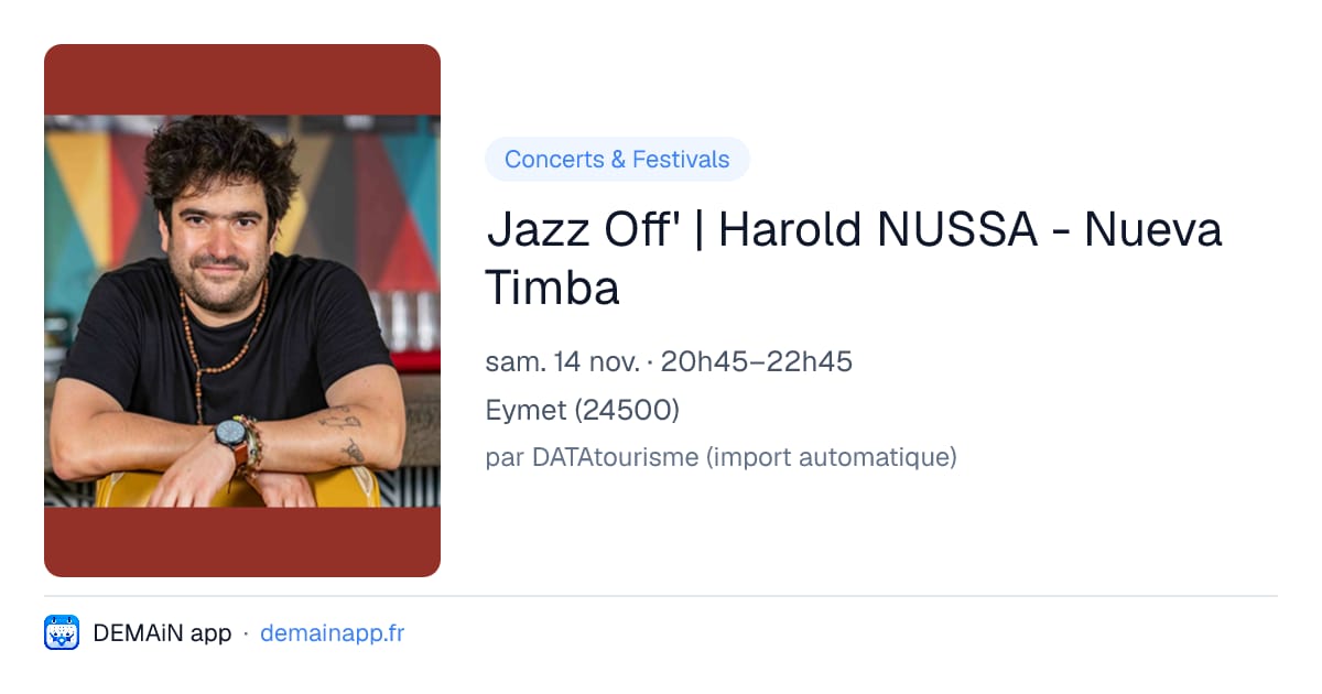 Jazz Off' | Harold NUSSA - Nueva Timba — Eymet