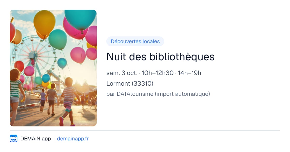 Nuit des bibliothèques — Lormont