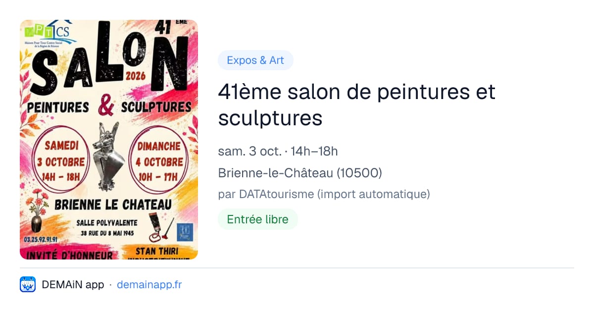 41ème salon de peintures et sculptures — Brienne-le-Château
