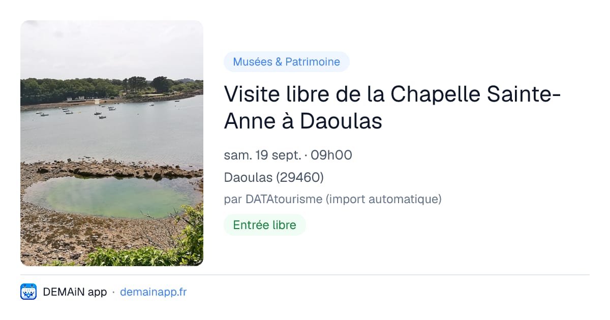 Visite libre de la Chapelle Sainte-Anne à Daoulas — Daoulas