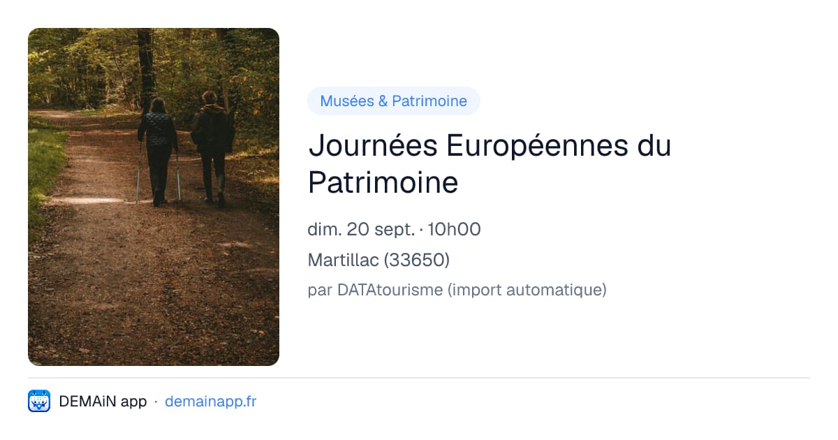 Journées Européennes du Patrimoine — Martillac