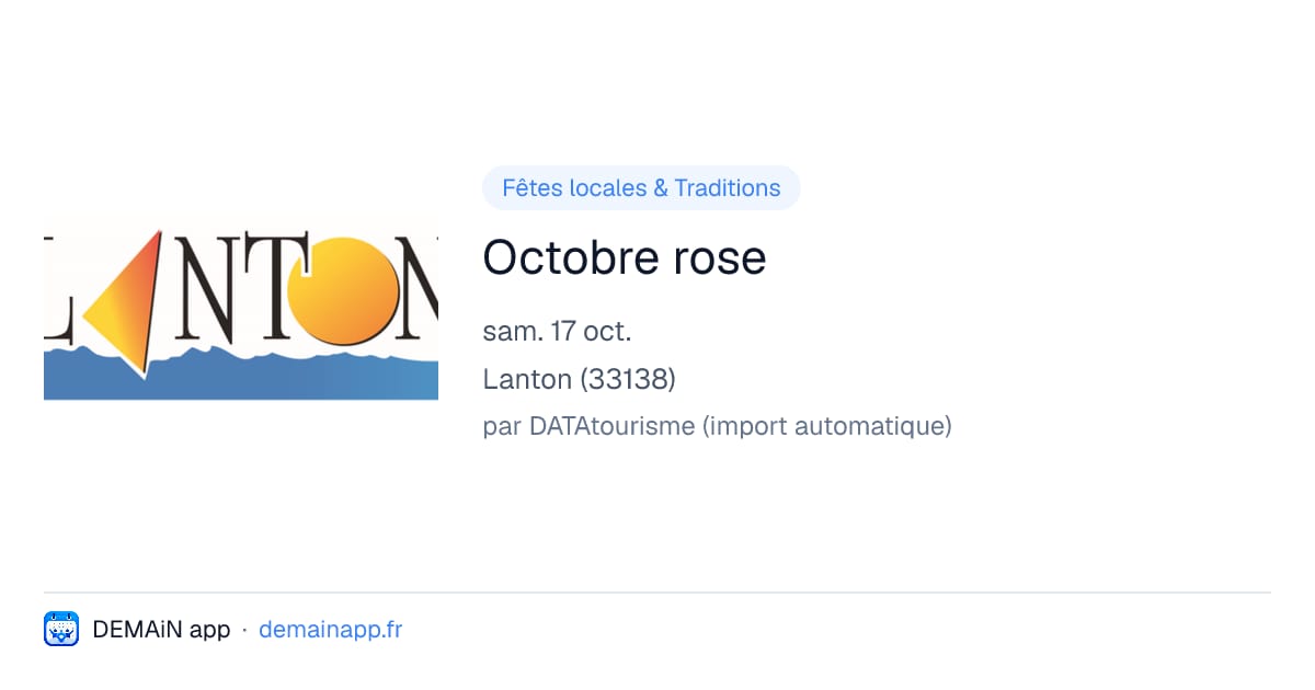 Octobre rose — Lanton
