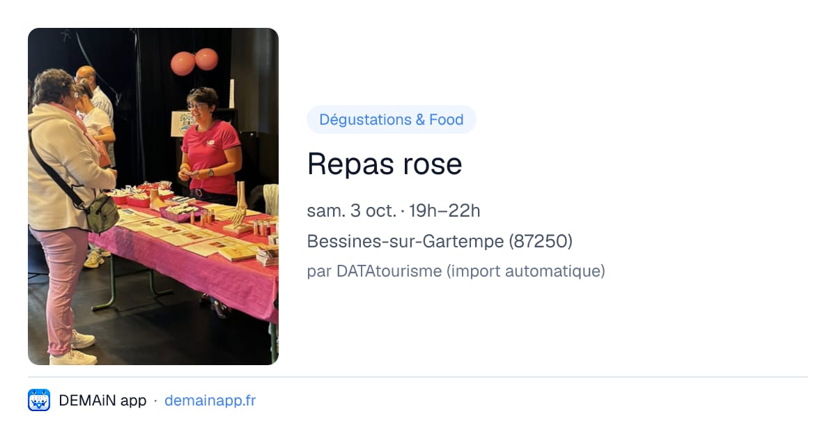 Repas rose — Bessines-sur-Gartempe