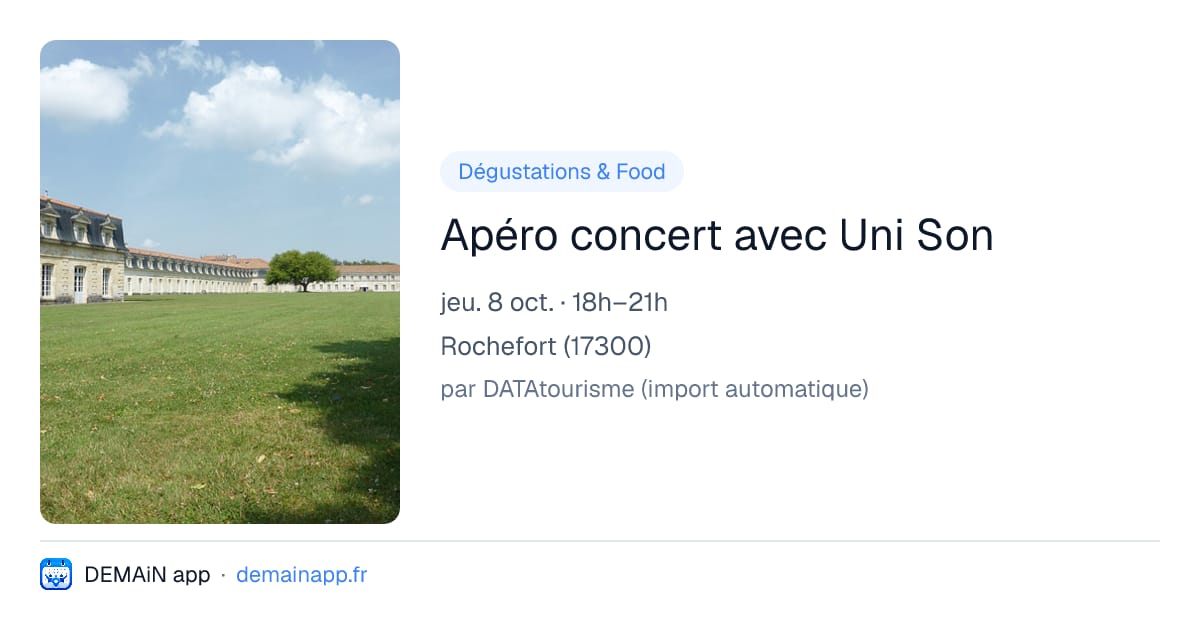 Apéro concert avec Uni Son — Rochefort