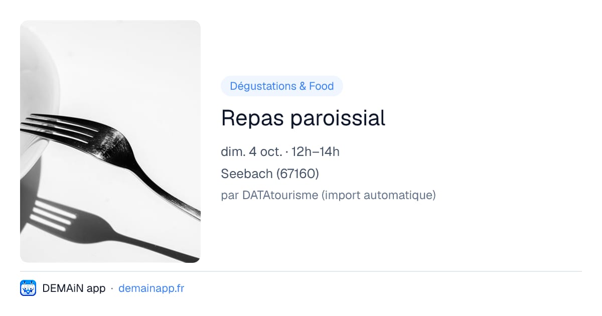 Repas paroissial — Seebach