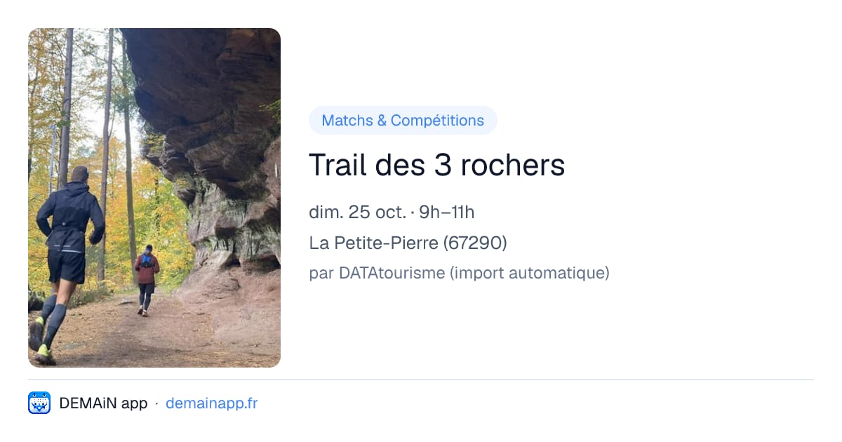 Trail des 3 rochers — La Petite-Pierre