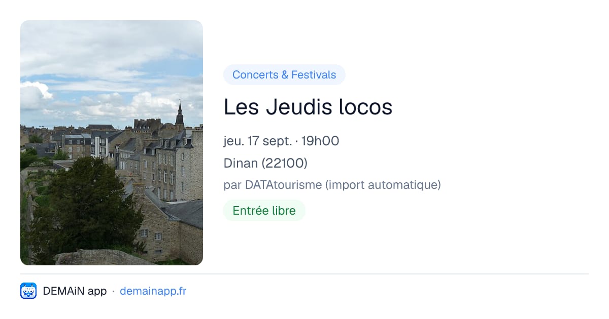 Les Jeudis locos — Dinan