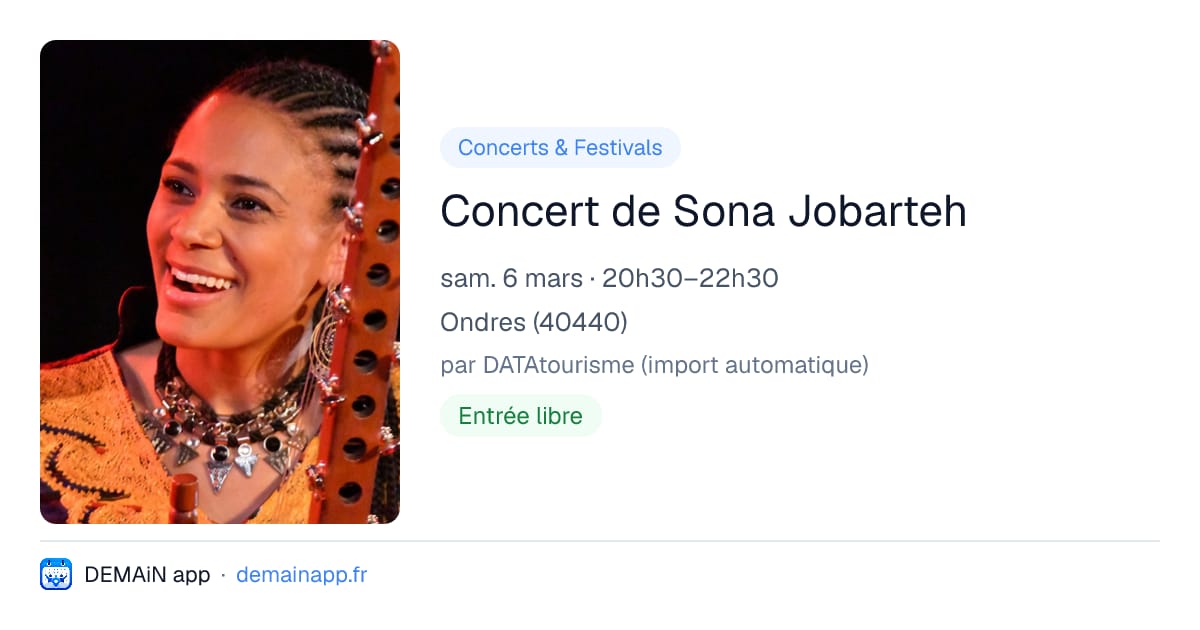 Concert de Sona Jobarteh — Ondres