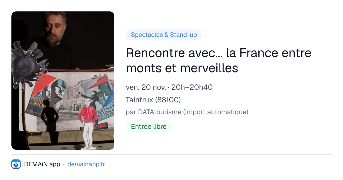 Rencontre avec... la France entre monts et merveilles — Taintrux