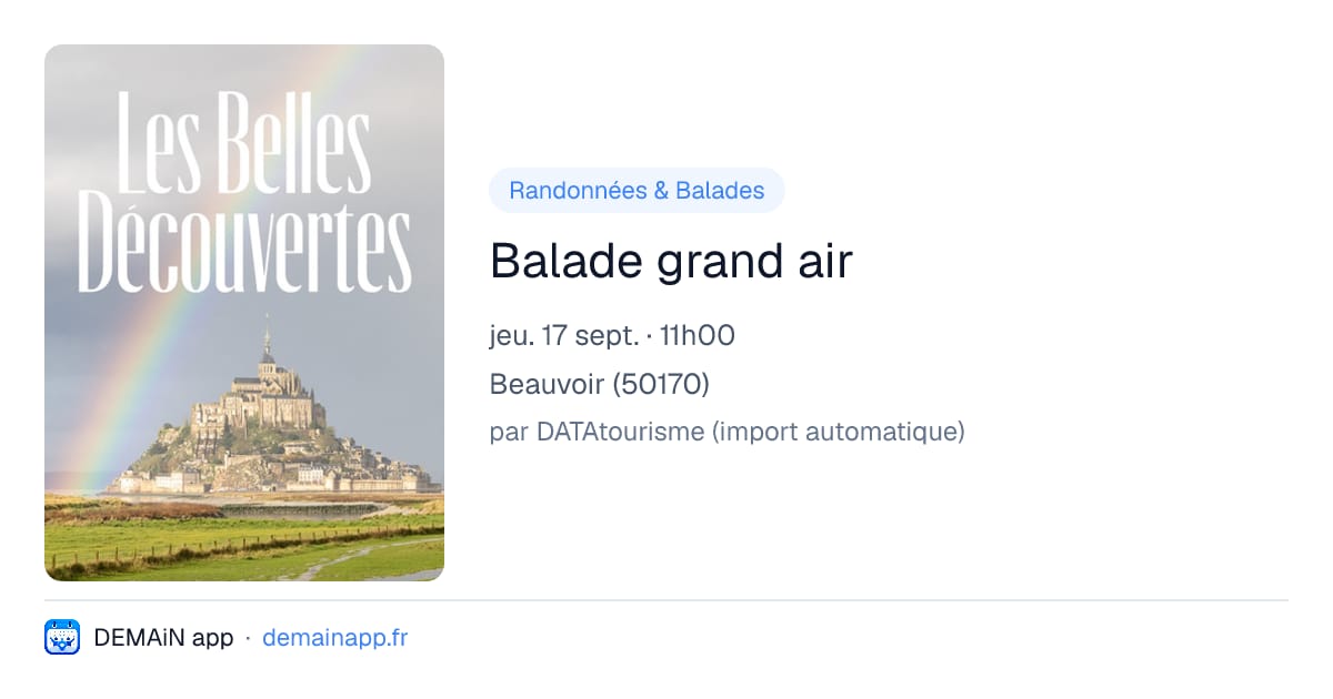 Balade grand air — Beauvoir
