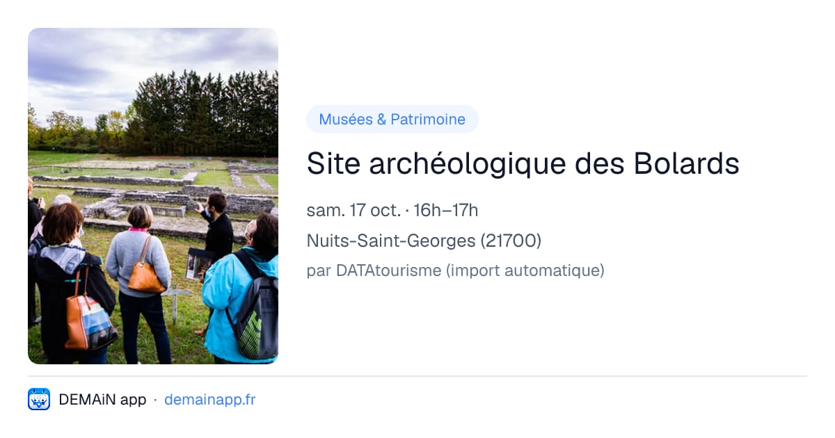 Site archéologique des Bolards — Nuits-Saint-Georges