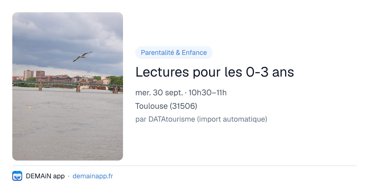 Lectures pour les 0-3 ans — Toulouse