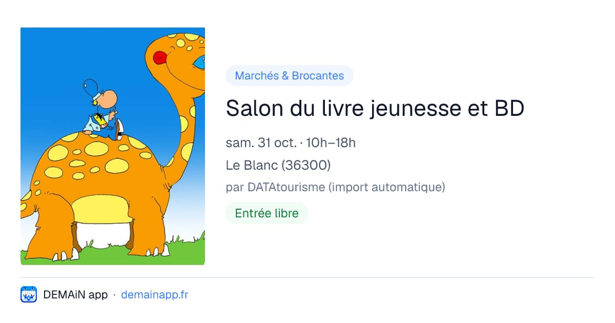 Salon du livre jeunesse et BD — Le Blanc
