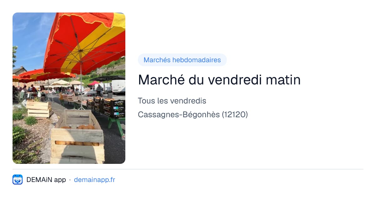Marché du vendredi matin — Cassagnes-Bégonhès