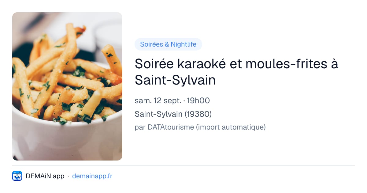 Soirée karaoké et moules-frites à Saint-Sylvain — Saint-Sylvain