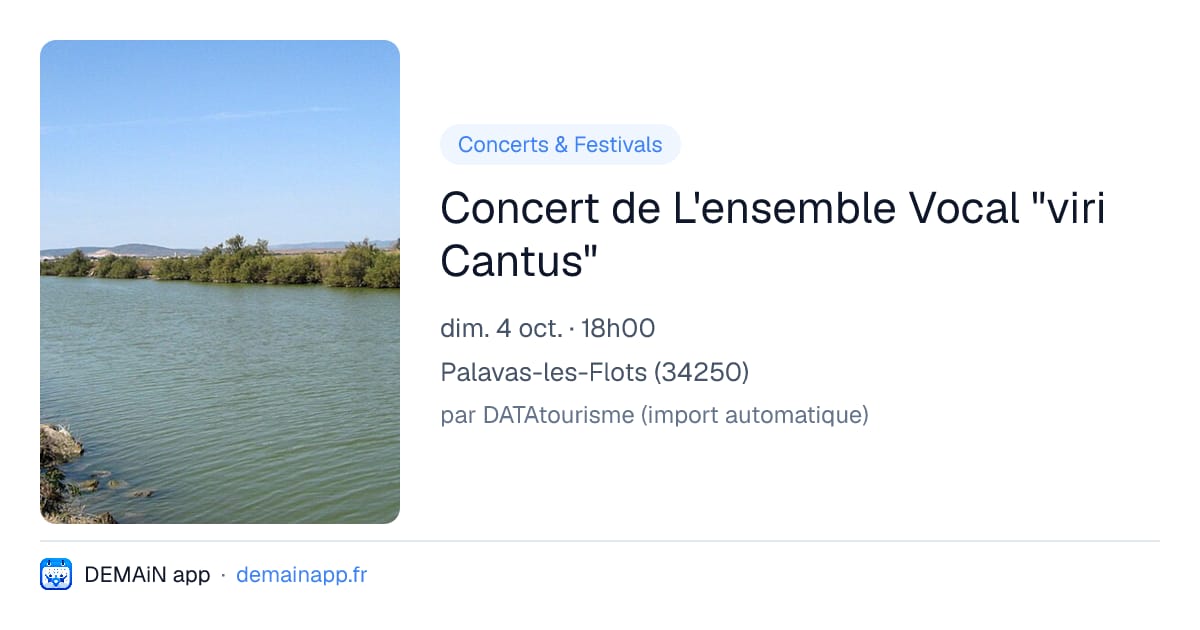 Concert de L'ensemble Vocal "viri Cantus" — Palavas-les-Flots