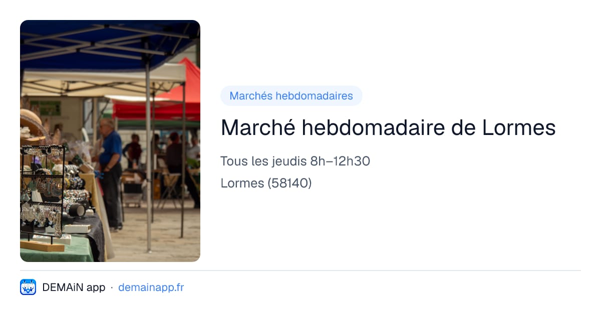 Marché hebdomadaire de Lormes — Lormes