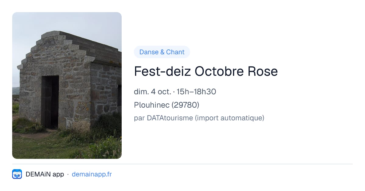 Fest-deiz Octobre Rose — Plouhinec