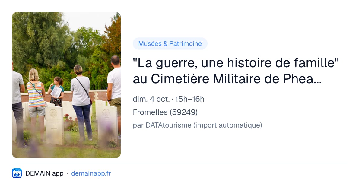 "La guerre, une histoire de famille" au Cimetière Militaire de Pheasant Wood — Fromelles