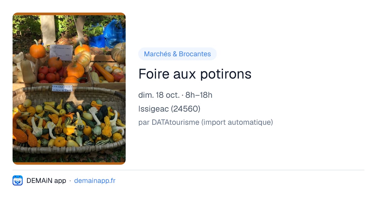 Foire aux potirons — Issigeac