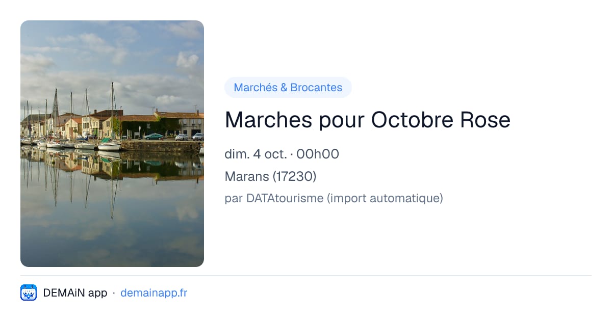 Marches pour Octobre Rose — Marans