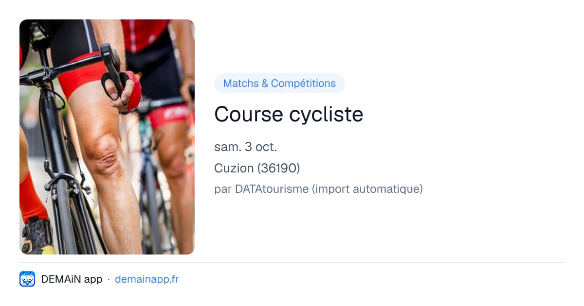 Course cycliste — Cuzion