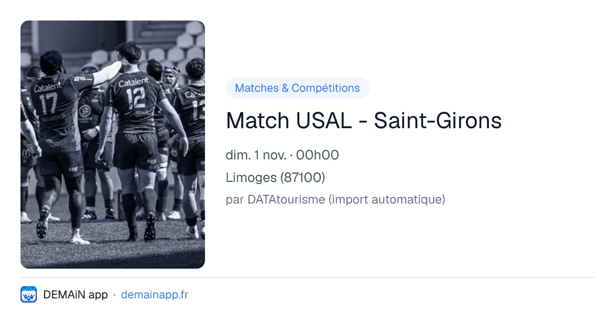 Match USAL - Saint-Girons — Limoges