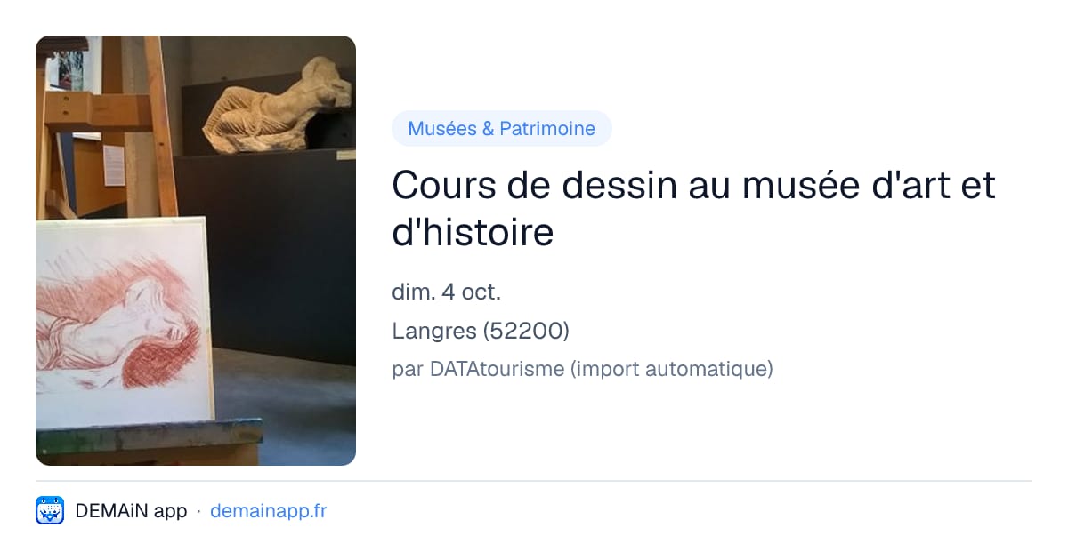 Cours de dessin au musée d'art et d'histoire — Langres