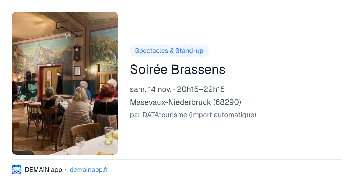 Soirée Brassens — Masevaux-Niederbruck