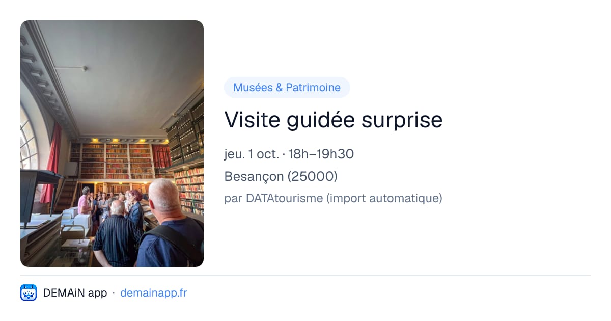 Visite guidée surprise — Besançon